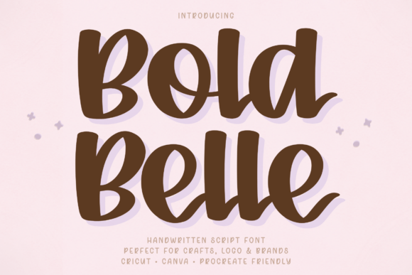 Bold Belle: A Handwritten Font for Confident, Modern Designs