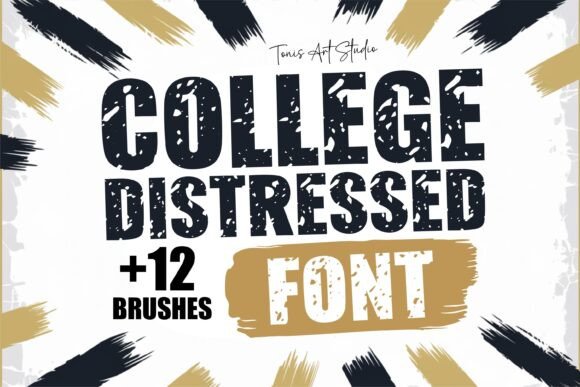 College Distressed Font: The Ultimate Bold Typeface for Vintage Designs