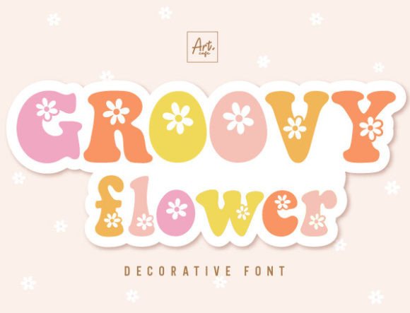 Embrace Retro Charm: The Groovy Flower Font