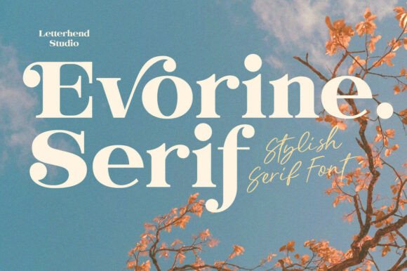 Evorine Serif: Where Golden Hour Meets Graphic Design