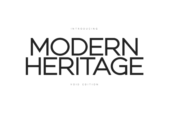 Modern Heritage (Void Edition): The Art of Negative Space in Typography