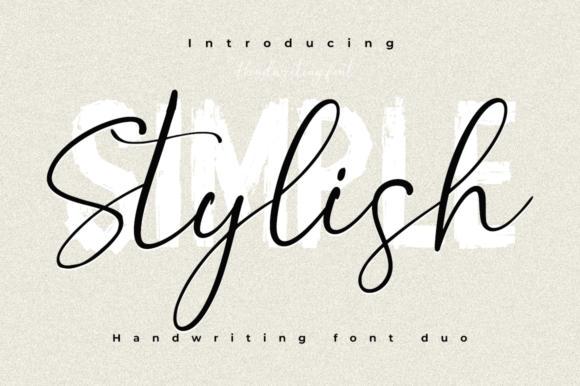 Simple Stylish: Elevating Your Design with a Handmade Brush Font Duo